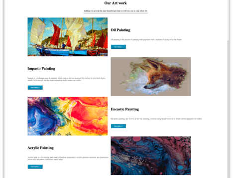 Art Gallery Website visual 5