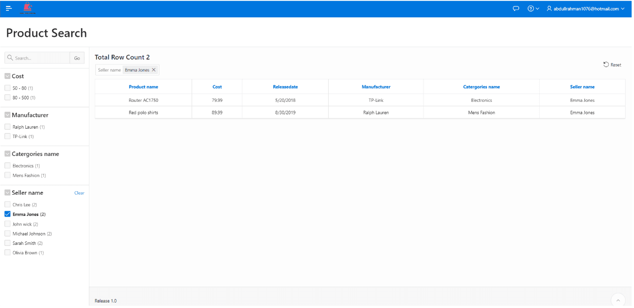 Oracle APEX Online Shopping System visual 5